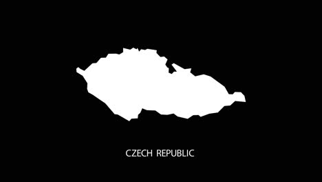 revelando digital y haciendo zoom en la república checa país vídeo alfa con nombre de país revelando fondo | chequia o bohemia mapa de país y título revelando vídeo alfa para editar plantilla