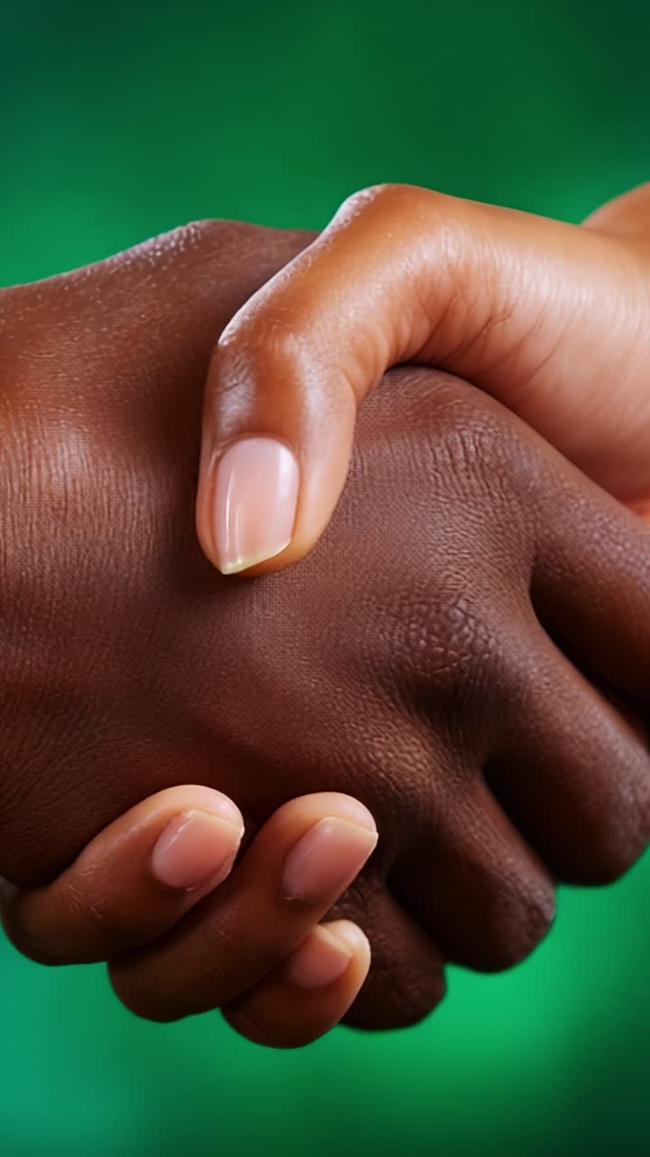 Two Hands Intertwined, Symbolizing Unity and Strength, Set Against a Vibrant Green Background, Reflecting Connection, Trust, and Shared Experiences in Life