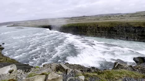 iceland - dive into the misty realm of iceland's gullfoss waterfall, a mesmerizing natural spectacle