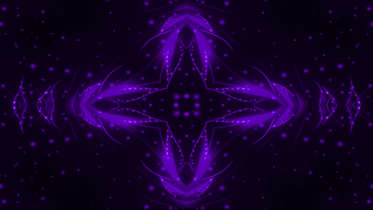 Kaleidoscope Neon Fractal Background