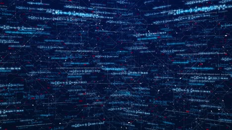 futuristic database protection hud finance secure information blockchain network big data binary