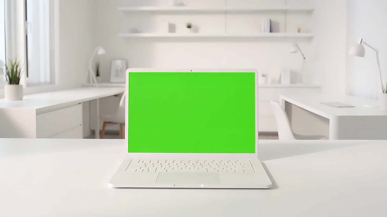 Video Mockup Schermo Verde Laptop 4K