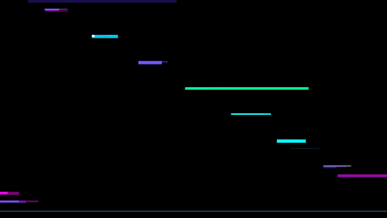 Digital Glitch Effect with Abstract Colorful Lines on Black Background