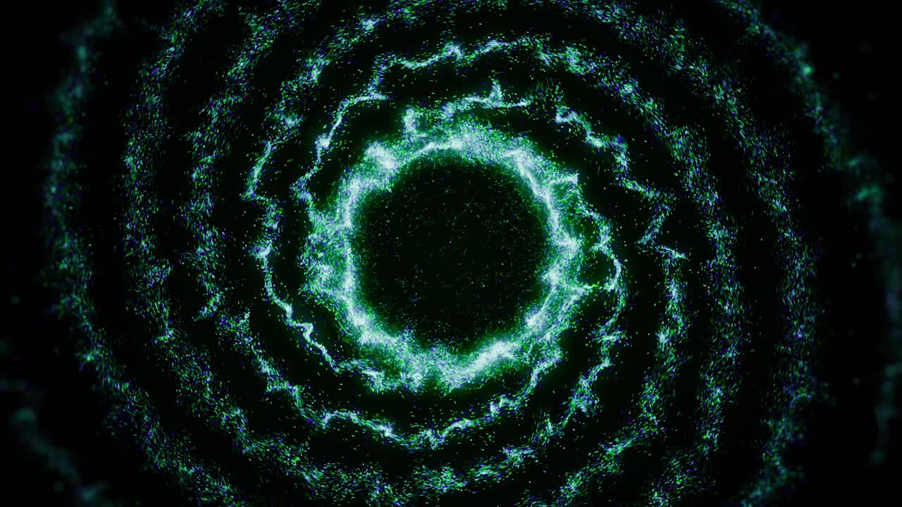 animación de partículas de galaxias espirales abstractas