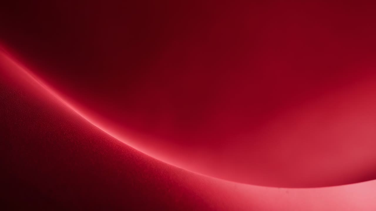 Avvio animazione curva rossa brillante con gradiente che si sposta in basso a sinistra sul display per la transizione