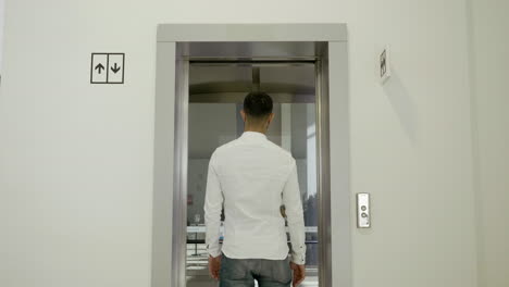 Man in an Elevator