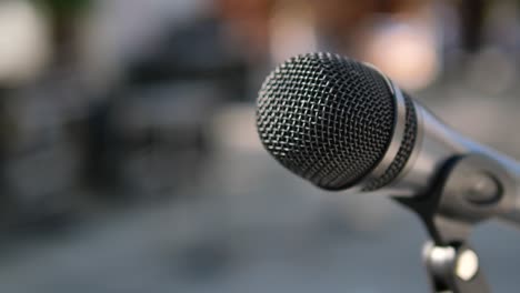 microphone at an outdoor event