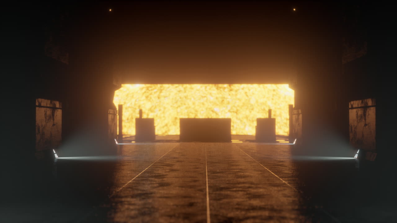 큰 태양 별 근처의 우주선의 내부