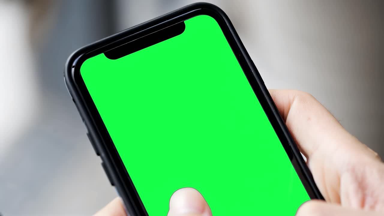 Smartphone screen live mockup animation, transparent 4K video, green screen