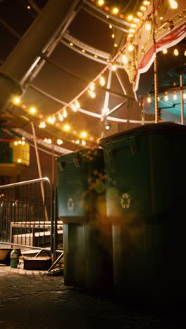 spinning merrygoround with hanging lights