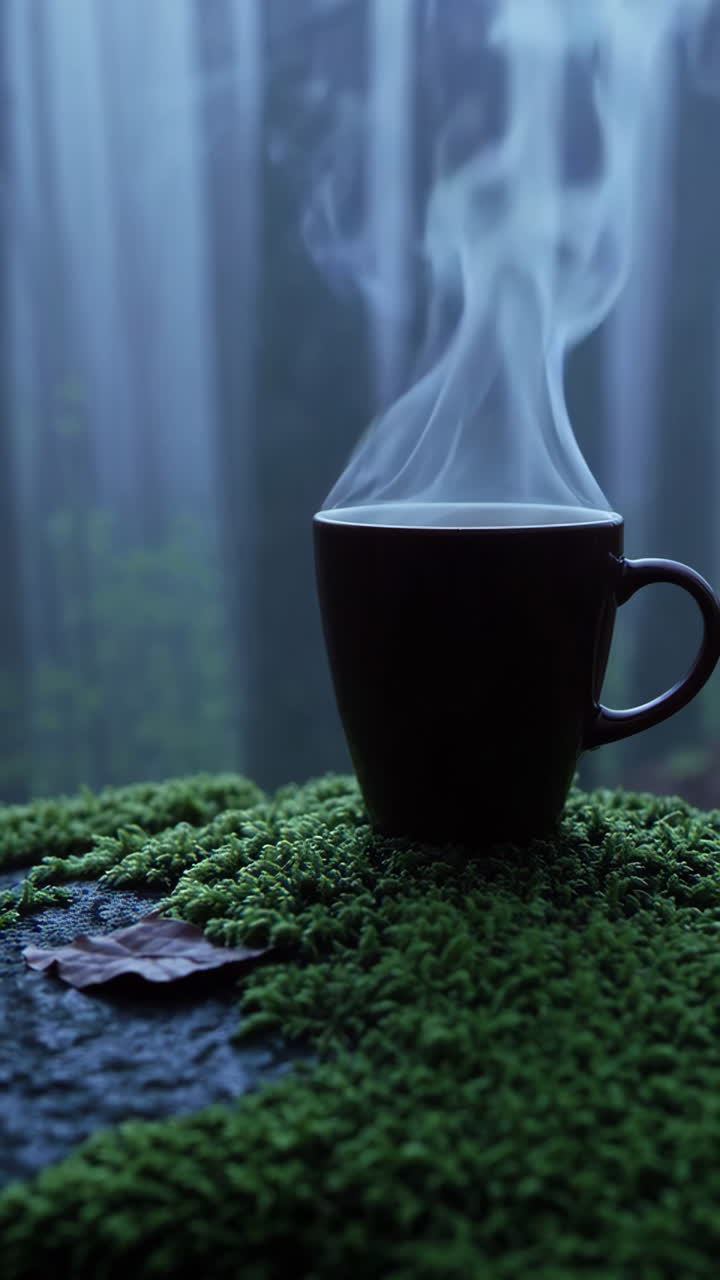 чашка кофе в лесу