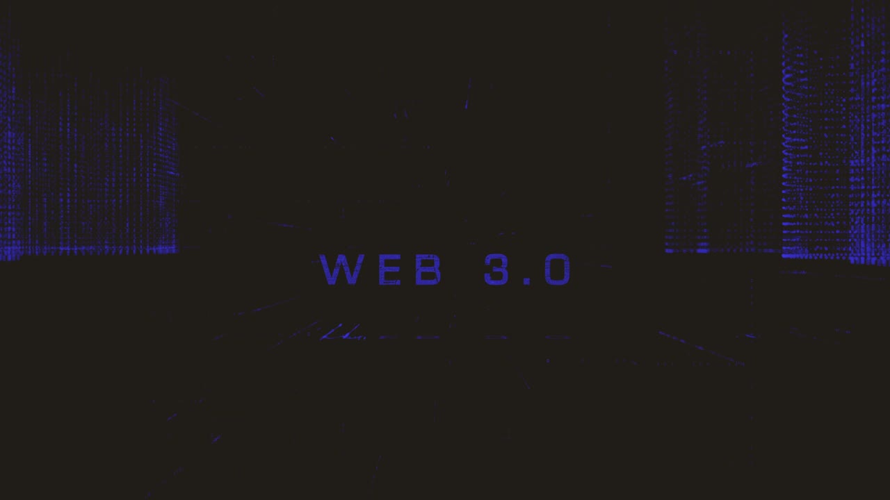 추상 디지털 웹 3.0 사이버 도시 배경 스 비디오 미국, 기술, 루프 가능한 요소 도시 레이아웃 입자, 추상, 배경 웹 3.0