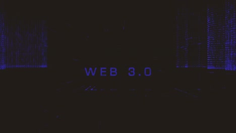 abstracto web digital 3.0 ciber ciudad fondo stock video usa, tecnología, elementos en bucle diseño de la ciudad partícula, abstracto, fondos web 3.0