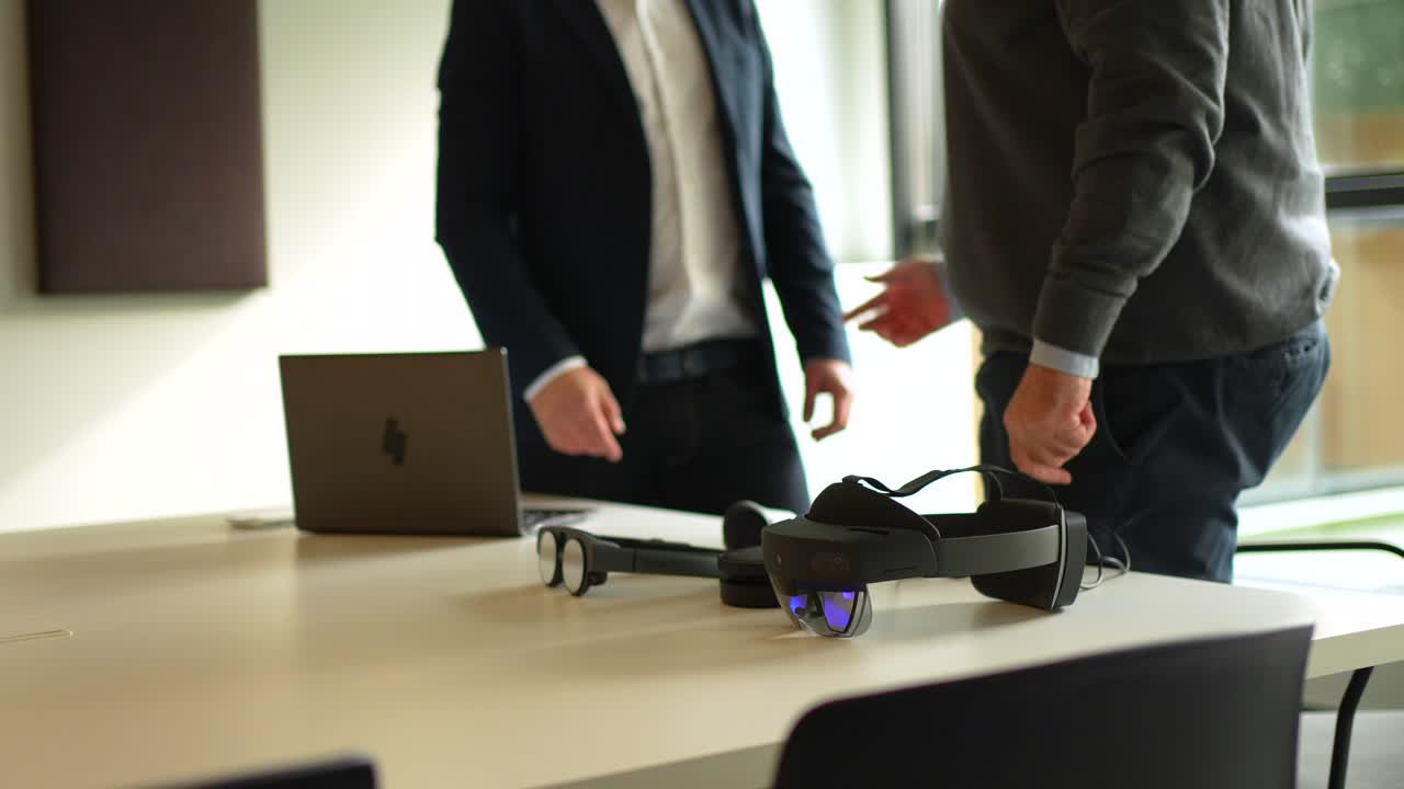 Business Meeting with Augmented Reality Technology