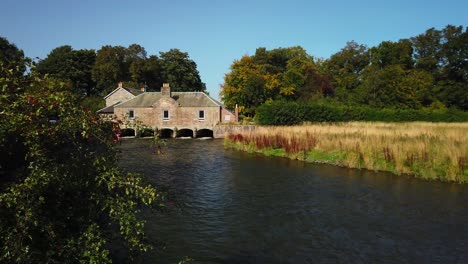 loch leven sluice gates controlling the flow of water downstream, maintaining the correct level of the loch and lowering of the loch provided land for farming as well as a regulated supply of water