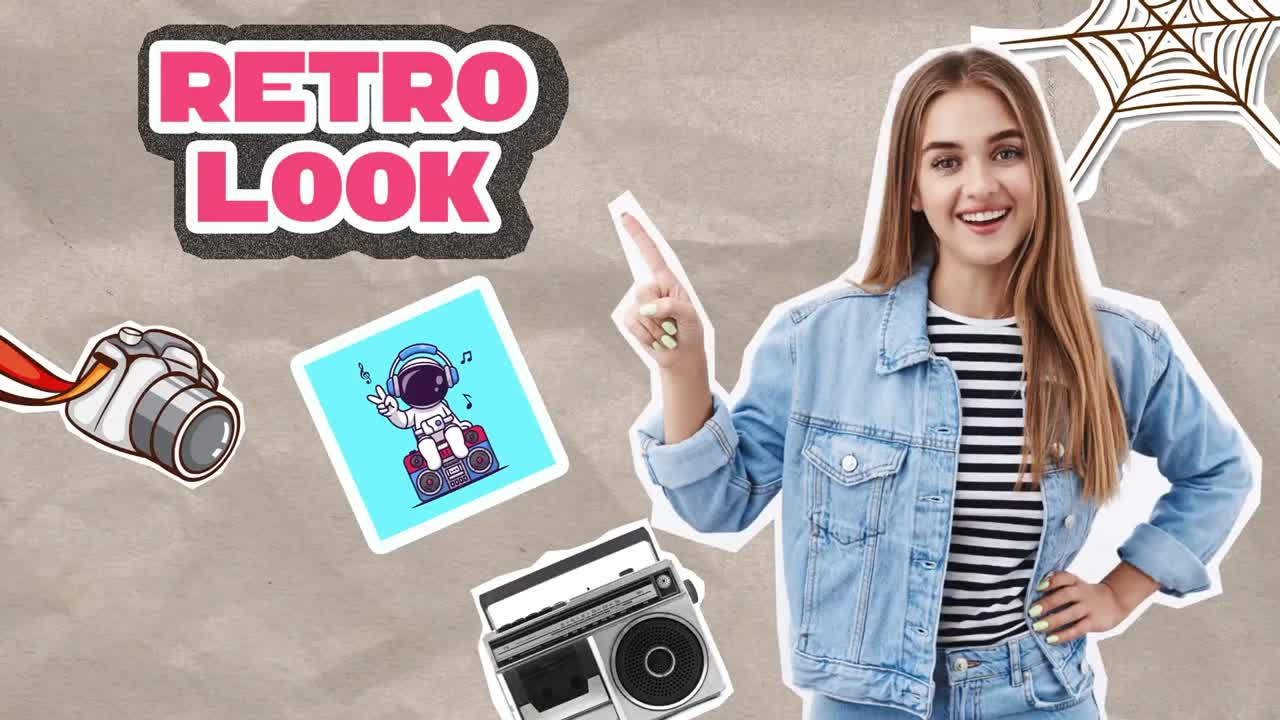 Kreativ vlog-intro i retrostil