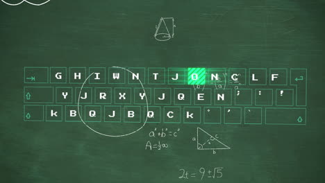 animación de fórmulas matemáticas en movimiento sobre un fondo oscuro