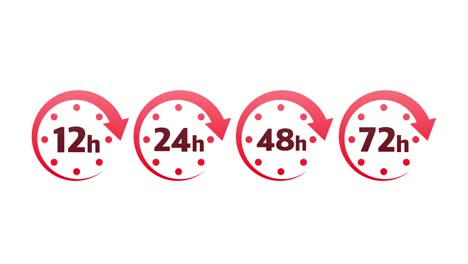 24 hours support in abstract style on white background. Customer service. Online support call center. Motion graphics.