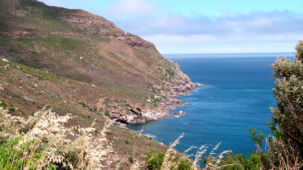 Scenic rugged coastline of Atlantic seaboard along Chapman's Peak coastal drive