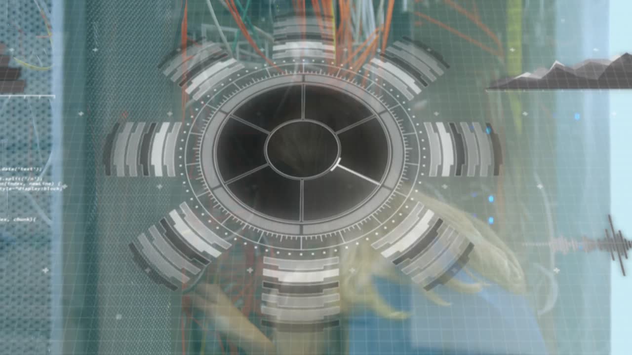 서버  ⁇ 에서 디지털 인터페이스와 데이터 처리의 애니메이션