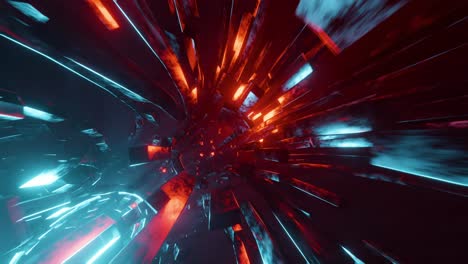 flying through a tunnel in outer space. infinitely looped animation.