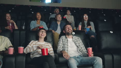 moviegoers enjoying a film in a theater