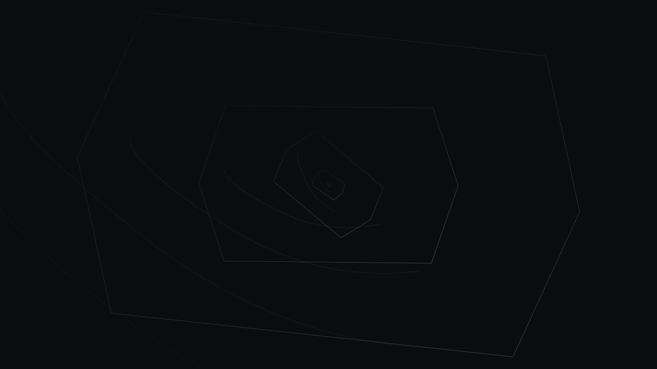 Abstract Geometric Tunnel Animation with Rotating Hexagonal Shapes