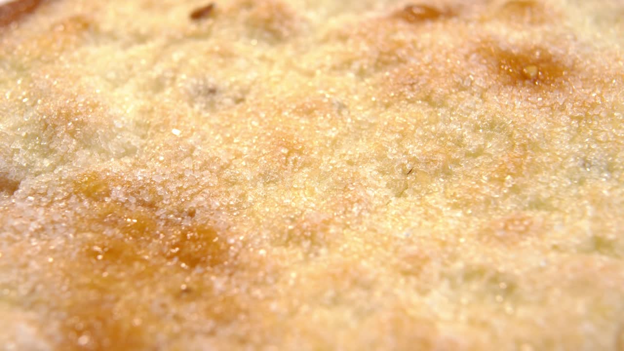 설탕과 함께 피타 : 올리브 오일 플래트브레드 텍스처 클로즈업