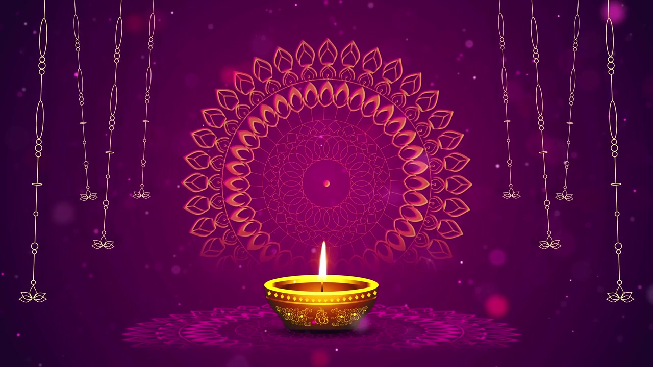Biglietto di auguri di Buon Diwali del festival Diya con elegante e bella lampada a olio e elementi Diwali