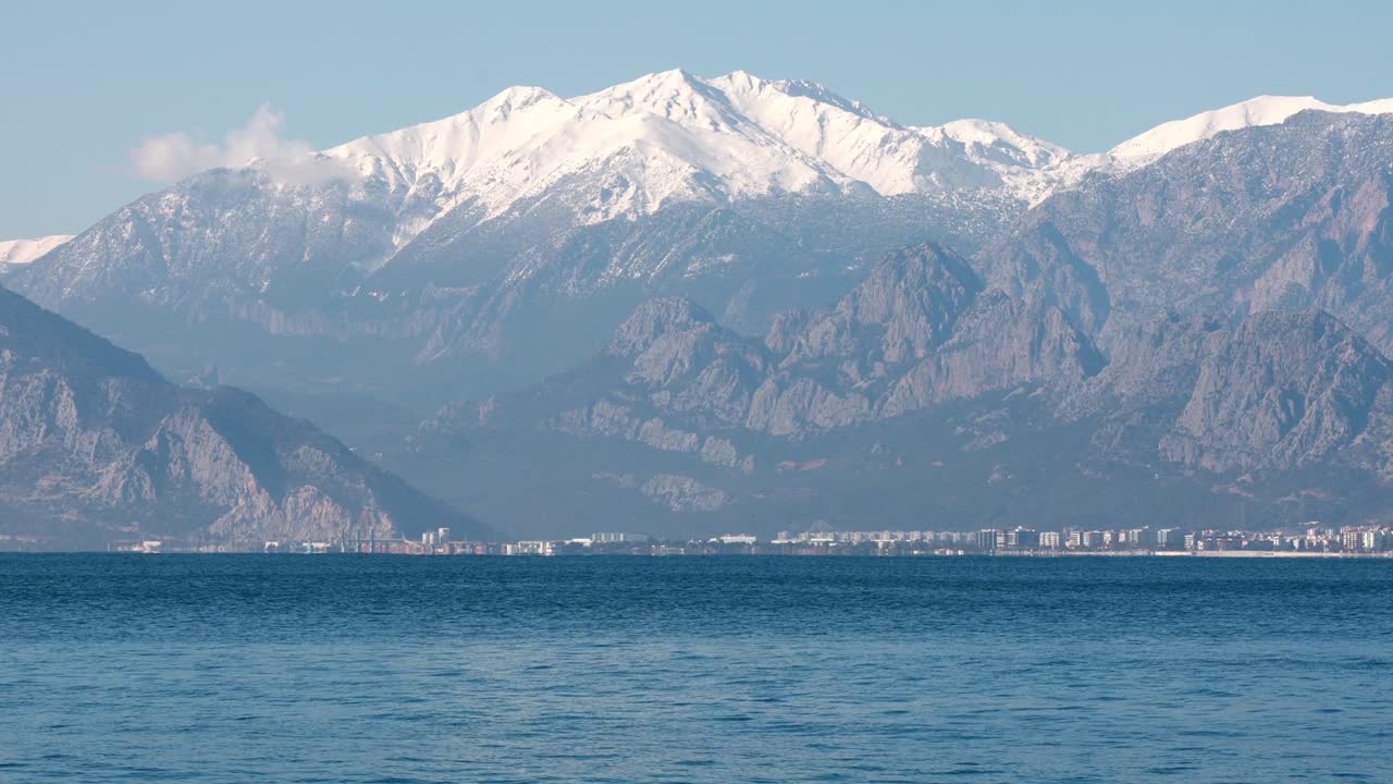 Mountain range overlooking the sea