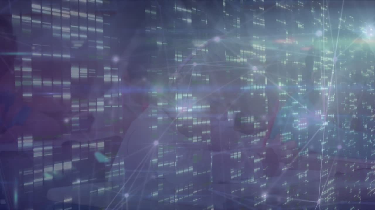 animación del procesamiento de datos en diversos escolares