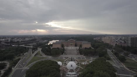 drone shot 4k - soaring across philadelphia to the museum of art