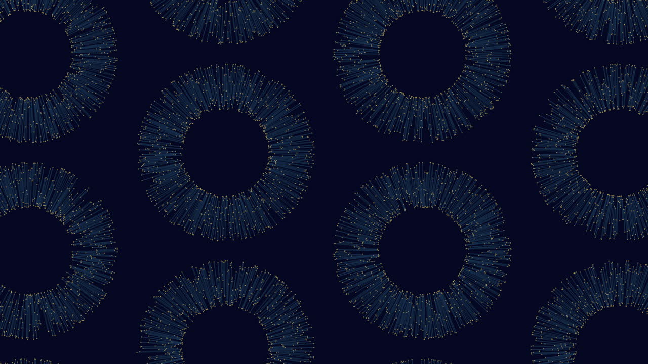 Aesthetic blue and black background with intricate circular patterns