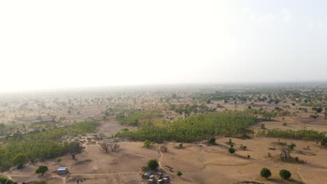 aerial forest video in burkina faso, africa