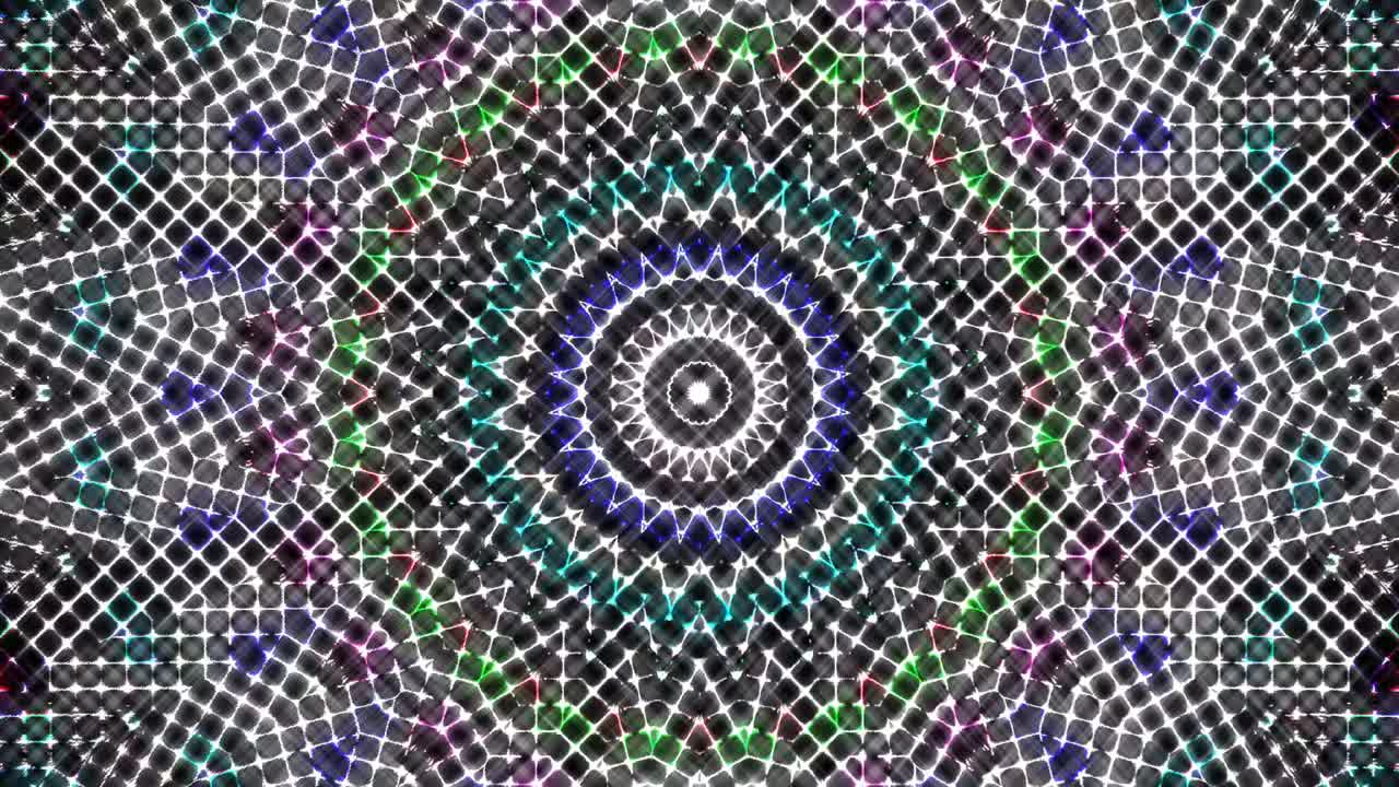 Beautiful abstract kaleidoscope that shines, a radiant light that regulates the subtle movements