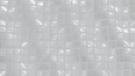 animación 3d de fondo blanco abstracto diseño gráfico de movimiento. video 4k renderización 3d para espacio en blanco, telón de fondo (3840x2160). patrón cuadrado digital. interior del edificio arquitectura moderna.