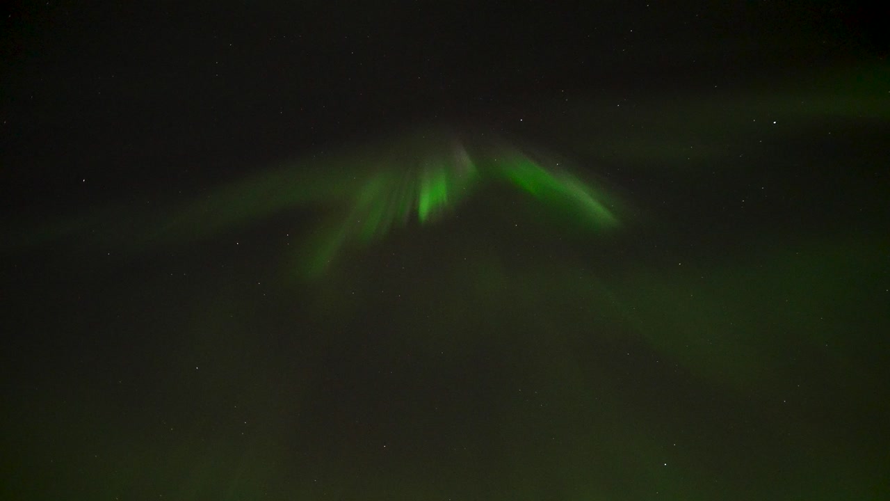 impresionante actividad de la aurora boreal capturada contra la noche estrellada