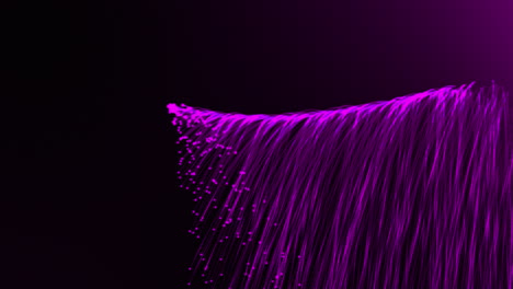 purple light trails melting against against black background