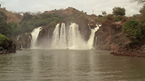 flying over a waterfall in kwanza sul, binga, angola on the african continent 9