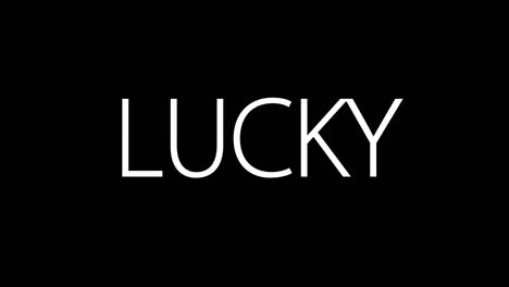 lucky text animation message motion graphics