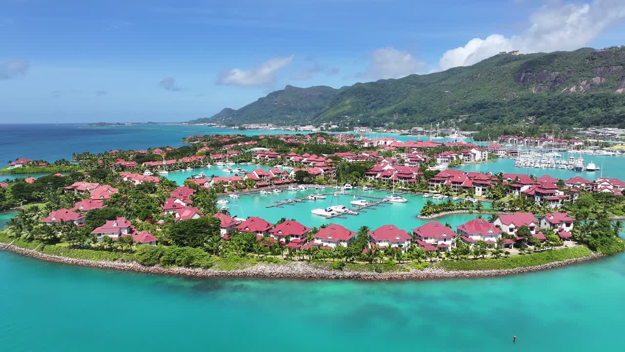 Aerial view of Eden Island, Seychelles