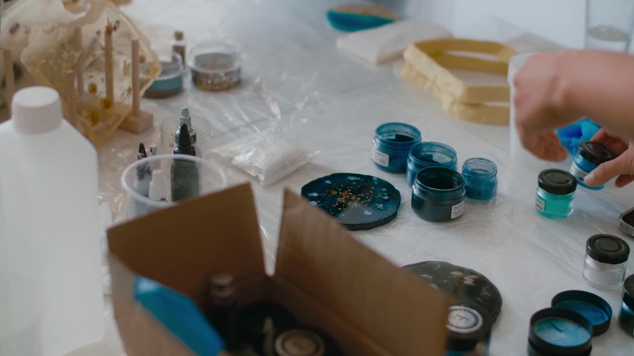 Resin Art Project Workspace