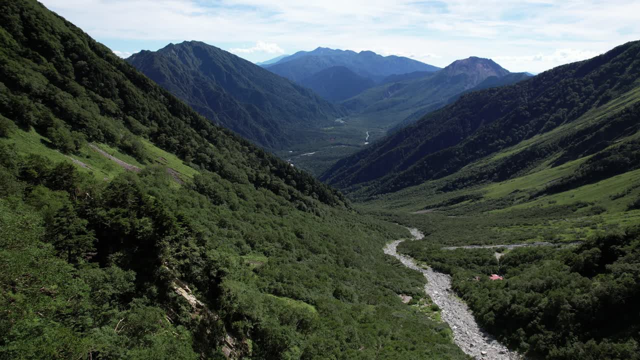 Green Mountains, Mount Hotaka, Nagano Prefecture, Japan - Drone Shot