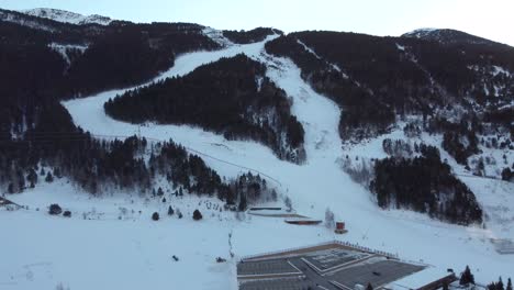 Aerial-view-of-the-ski-slopes-of-Tarter,-Andorra