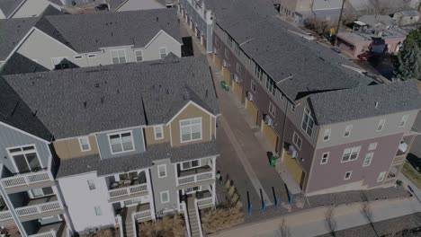 denver townhomes on a cold winter morning