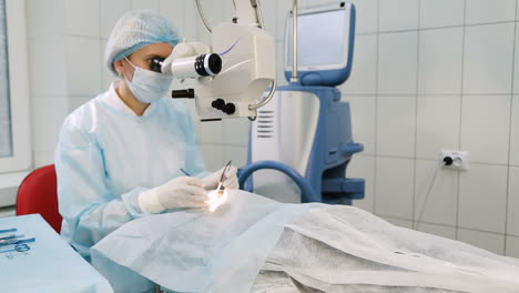 eye surgery in hospital. laser correction for vision ophthalmology surgery for eyes