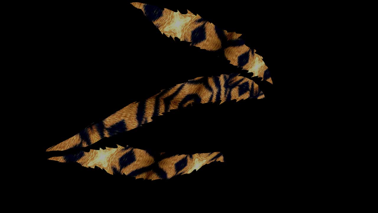 날카로운 z 모양의 스크래치의 애니메이션