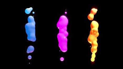cera de lámpara de lava o formas morphing abstractas, aisladas - video de bucle