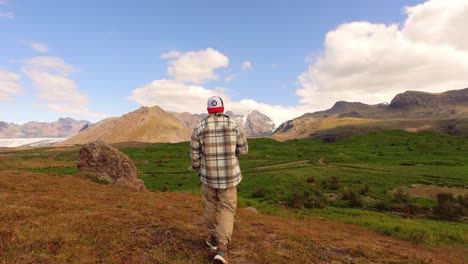 iceland mountain landscape in summer