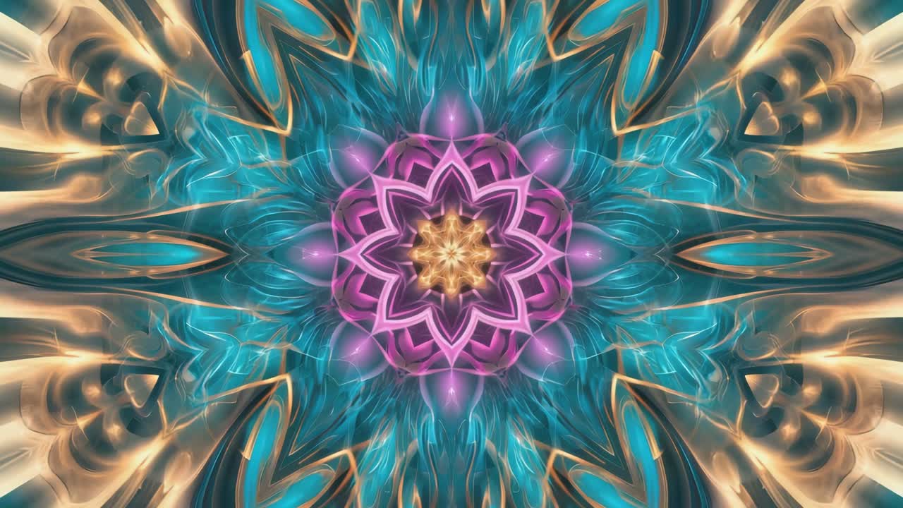 Vibrant Abstract Kaleidoscope Pattern